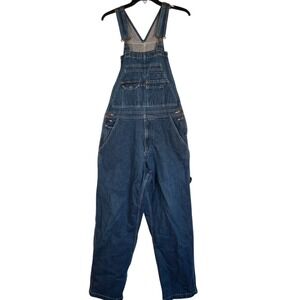 Wolverine Mens Small Inseam 32 (Fits 31) Denim Bib Overalls Blue Cotton Workwear